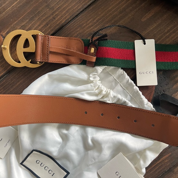 Gucci Web Belt with double G buckle - Picture 5 of 5